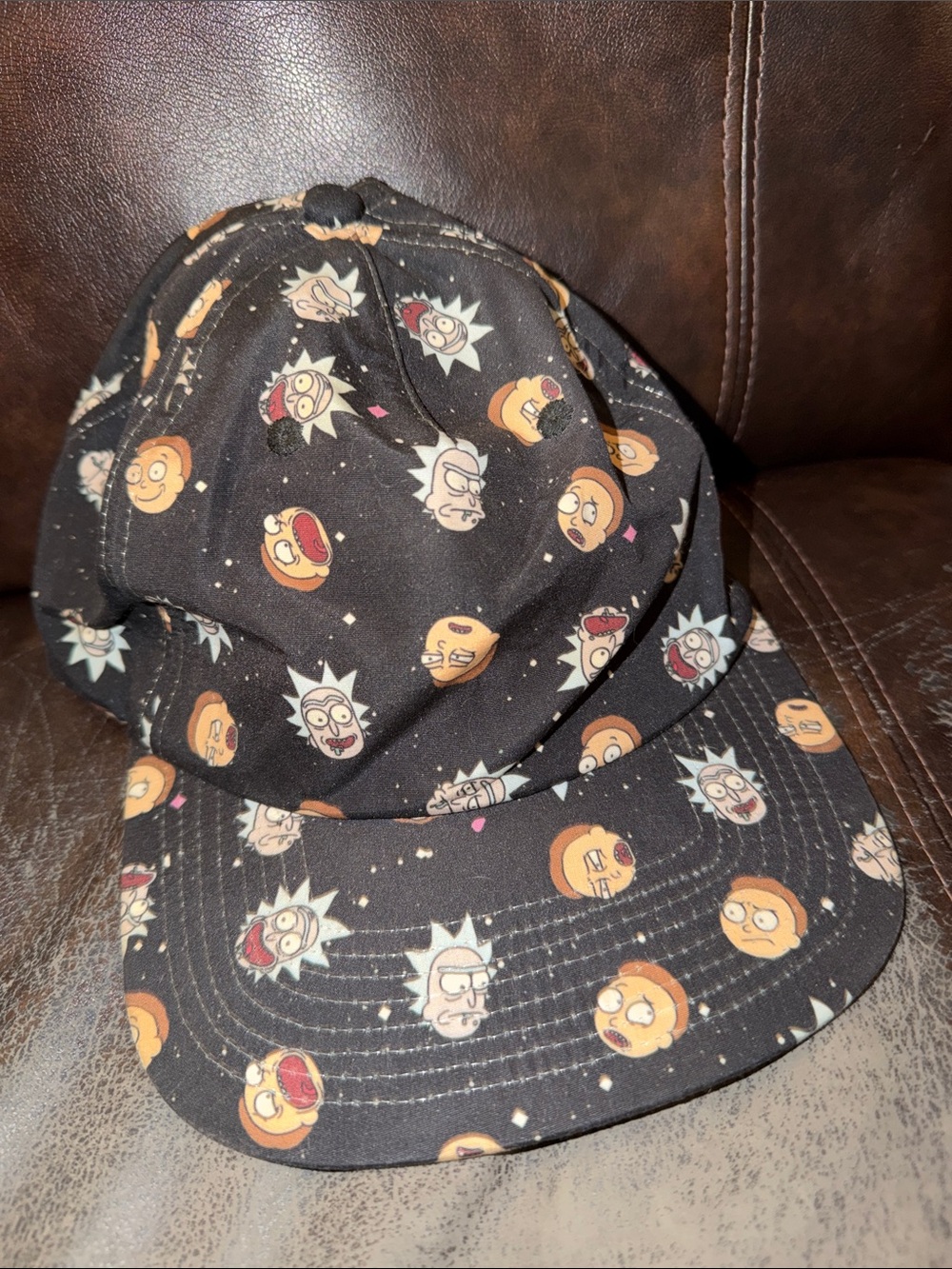 Bioworld Black Rick and Morty Kids Hat with Cartoon Faces